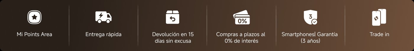 Se ofrecen varios servicios e información sobre promociones, incluyendo: área de Mi Points, entrega rápida, devoluciones sin motivo en 15 días, compras a plazos al 0% de interés, garantía de 3 años para teléfonos inteligentes y servicio de intercambio por viejo.