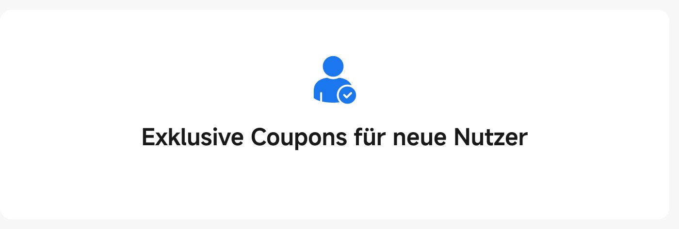 Exklusive Coupons für neue Nutzer.