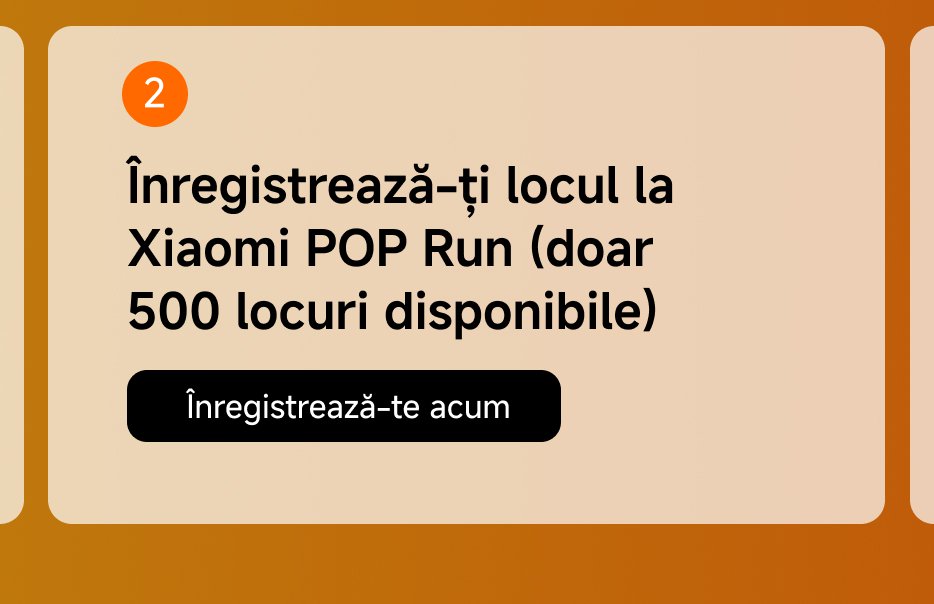 Înscrie-ți locul la Xiaomi POP Run (doar 500 de locuri disponibile). Înscrie-te acum.