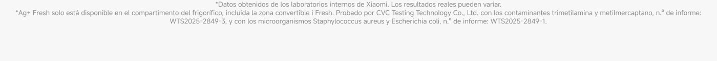 El texto incluye información sobre la eficiencia energética de un producto, pruebas realizadas por laboratorios y detalles sobre ciclos de lavado. Menciona un 25% de eficiencia superior, 36 minutos de pruebas para cargas ligeras, y un programa de lavado rápido de 12 minutos. También destaca la reducción de bacterias en condiciones de laboratorio.