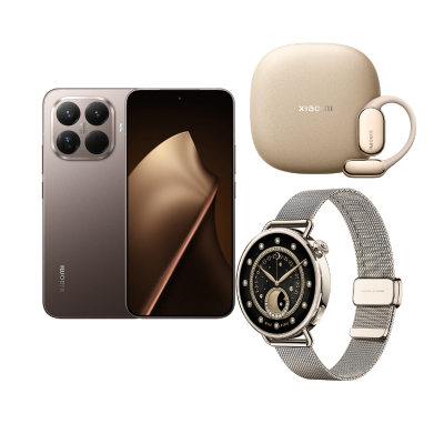 Xiaomi 15T Pro Gold 12 GB+1 TB & OpenWear Stereo Pro Gold & Watch S4 41mm Milanese Strap(Gold)