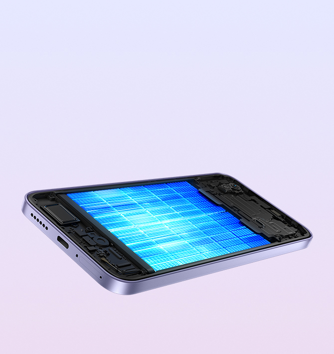 Baterie de 7700 mAh¹ cu încărcare turbo de 45W²