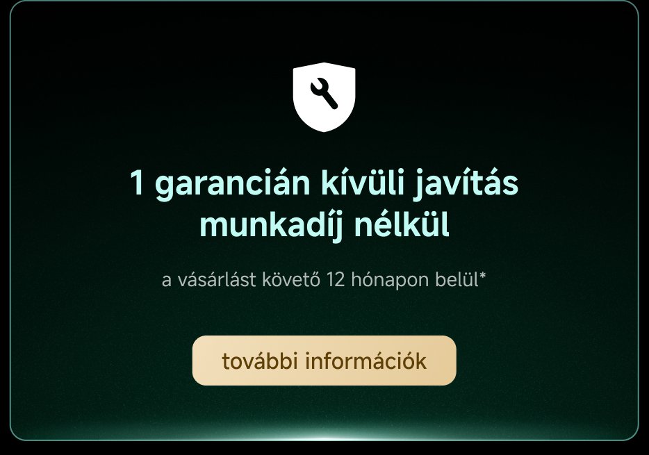 Egy ingyenes képernyőjavítás a vásárlást követő 6 hónapon belül. További információk.