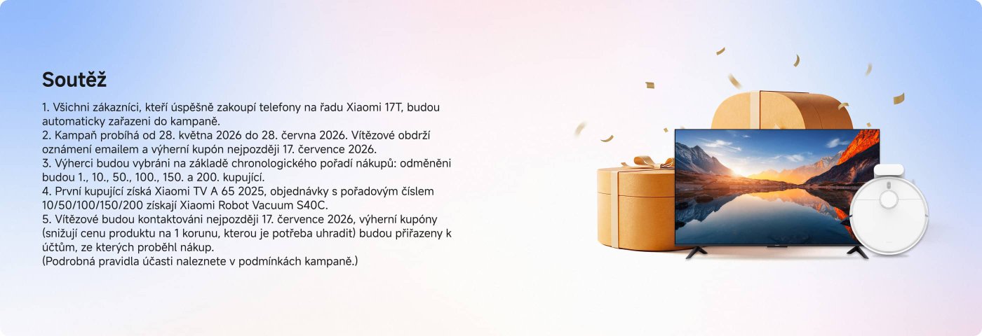 The competition for customers who purchase Xiaomi 17T phones runs from May 28 to June 28, 2026. Winners will receive prizes, including a Xiaomi TV and a robotic vacuum cleaner. Winners will be contacted on July 17, 2026.