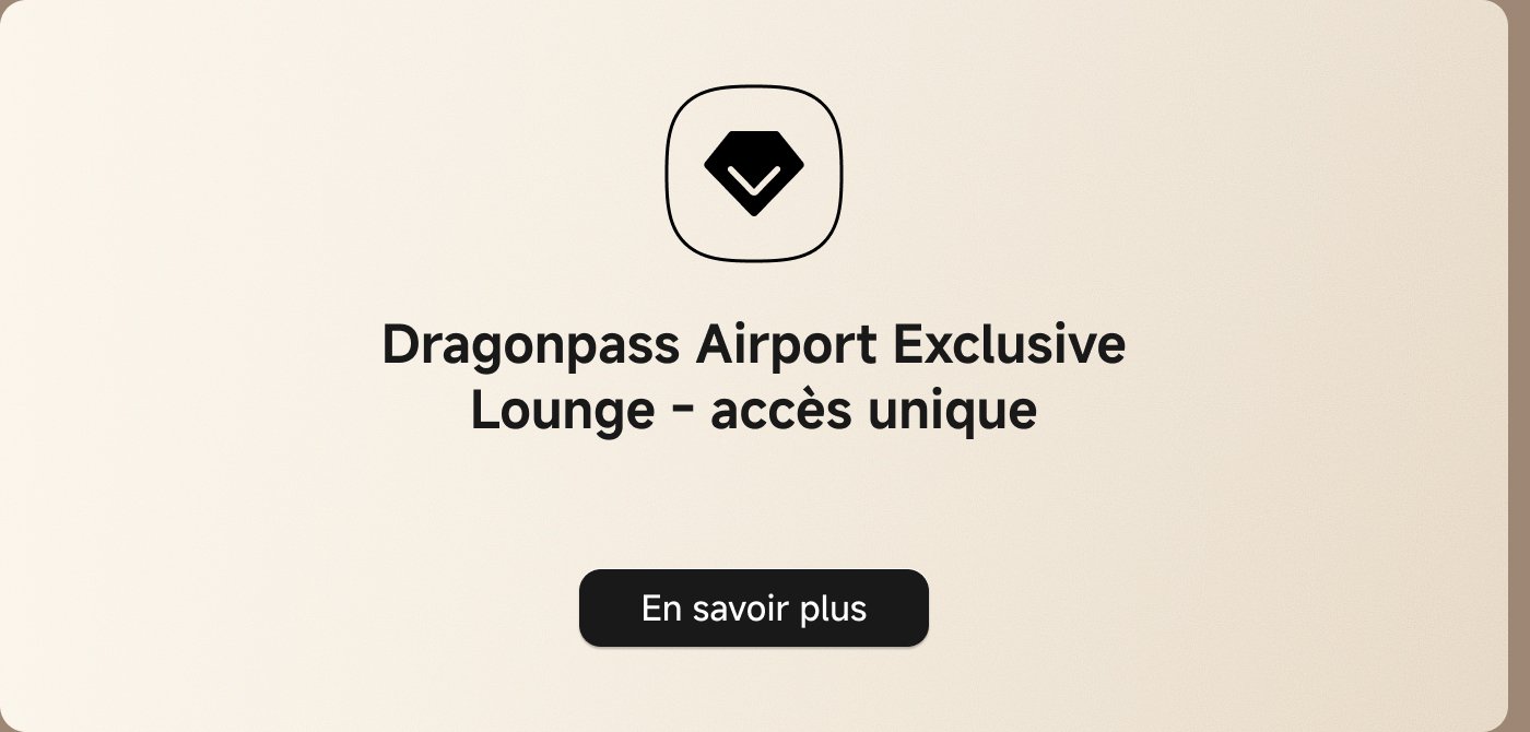 Dragonpass Aéroport Salon Exclusif - accès unique. En savoir plus.