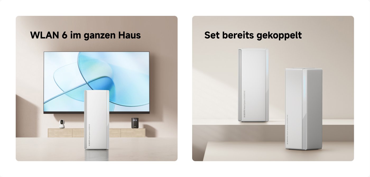 WLAN 6 im ganzen Haus. Set bereits gekoppelt.
