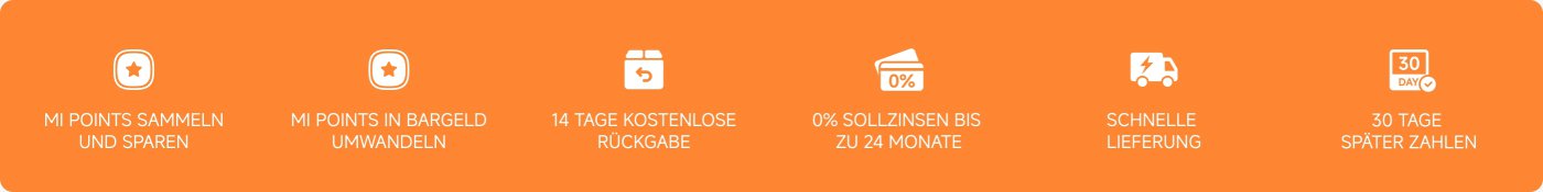 MI Punkte sammeln und sparen, MI Punkte-Upgrade, 14 Tage kostenlose Rückgabe, 0% Sollzinsen bis zu 24 Monate, schnelle Lieferung, 30 Tage später zahlen.