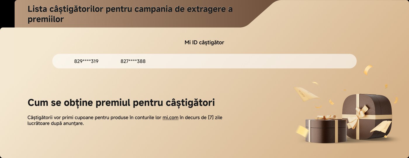 Lista câștigătorilor