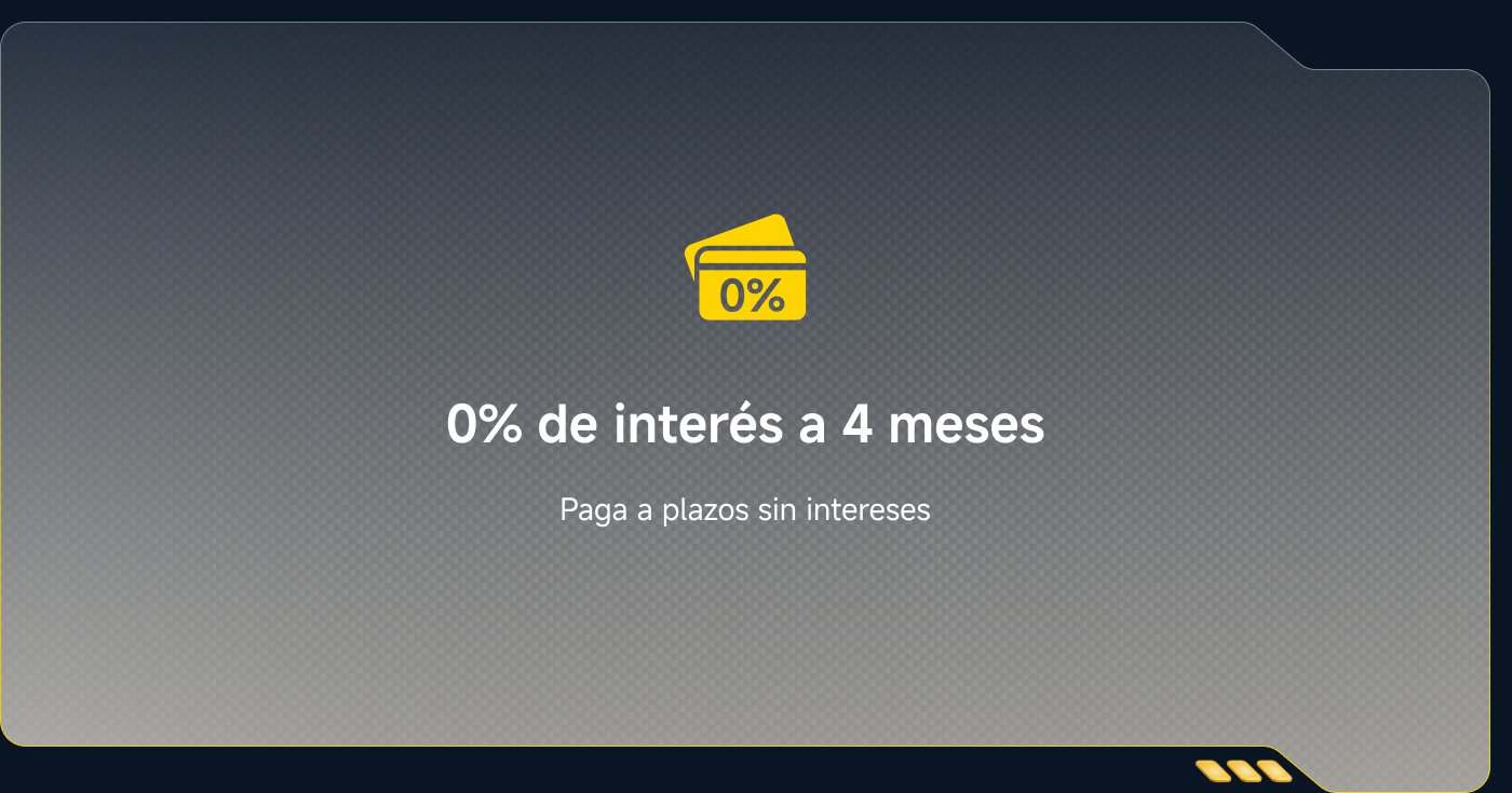 0% interest for 4 months.  
Pay in installments without interest.