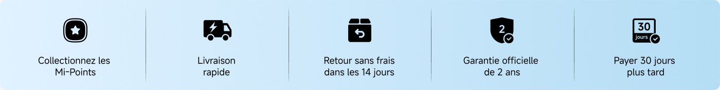 Collectez des Mi-Points, livraison rapide, retour gratuit sous 14 jours, garantie officielle de deux ans, paiement après 30 jours.