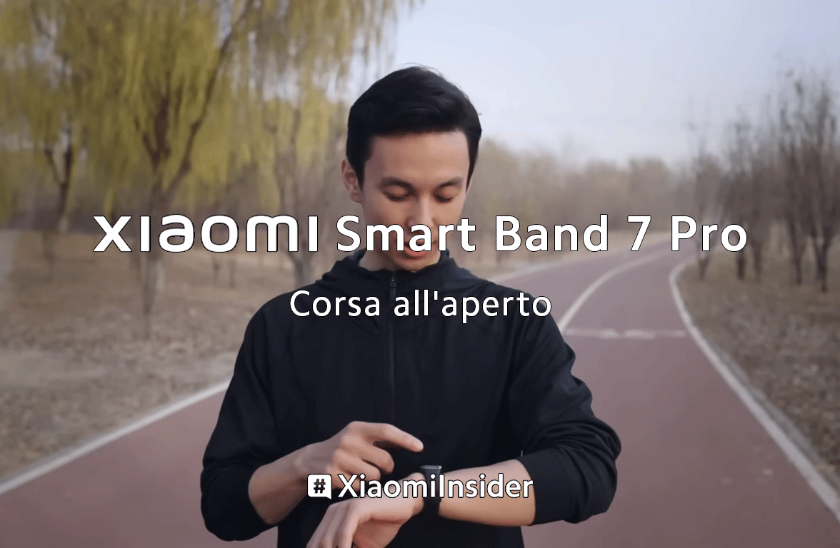 Corsa all'aperto con Xiaomi Smart Band 7 Pro