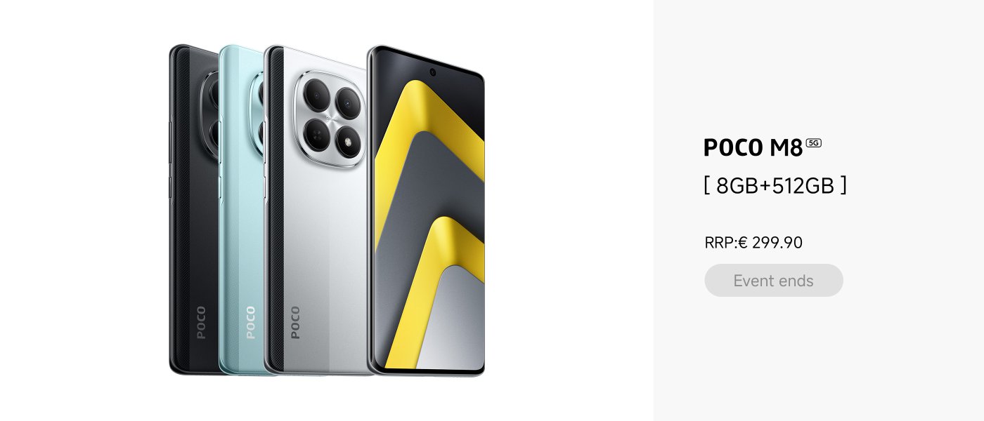 El teléfono Poco M8 5G cuenta con 8 GB de memoria y 512 GB de almacenamiento, y está disponible en colores negro, plata y azul. El precio de venta recomendado es de 299,90 euros.