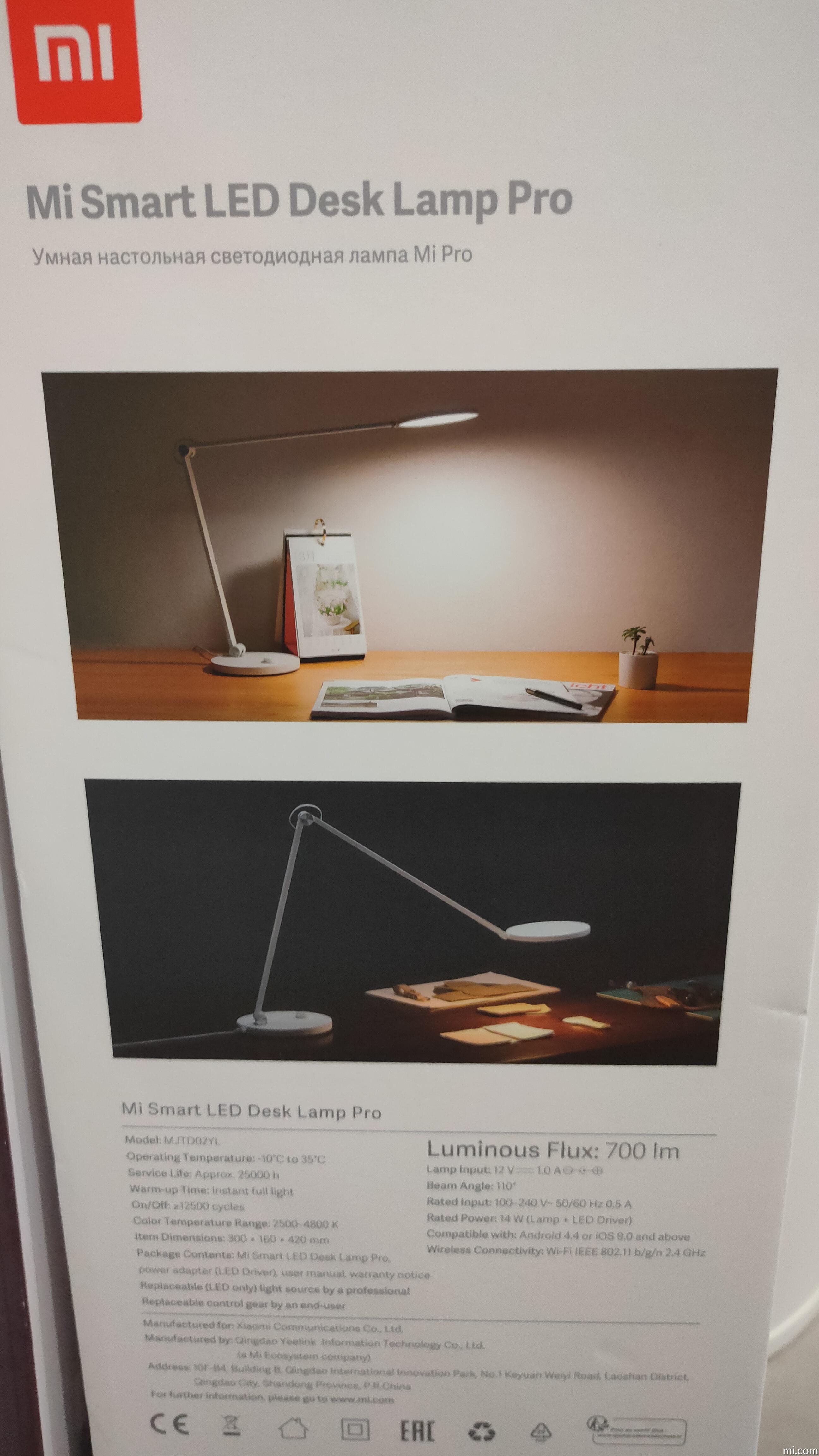 Xiaomi Mijia-Lámpara inteligente de escritorio y mesa con Control remoto,  lámpara LED Ra95 con 4