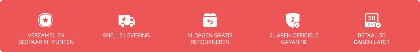 Verzamel en bespaar MI-punten, snelle levering, 14 dagen gratis retourneren, 2 jaar officiële garantie, betaling na 30 dagen.