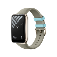Xiaomi Smart Band 7 Pro Leather-textured Silicone Strap Gris lune