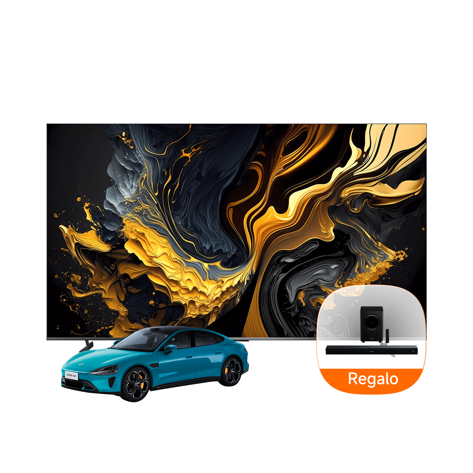 Xiaomi TV Max 100 2025 + Xiaomi SU7 1/18 Die-cast Model Car + Xiaomi Bluetooth Speaker