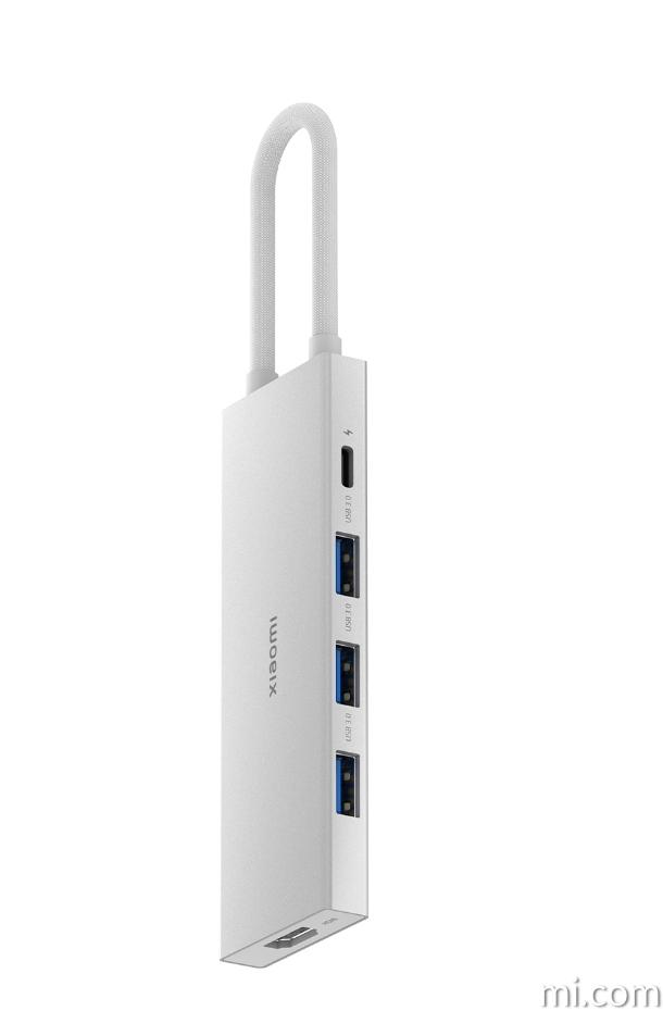 HUB XIAOMI 5 IN 1 TYPE-C 3PTOS USB-A/HDMI/TYPE-C - miniatura 3