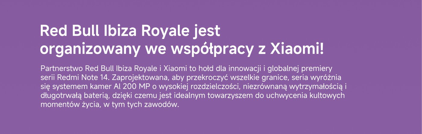  Seria Redmi Note 14 x Red Bull Ibiza Royale