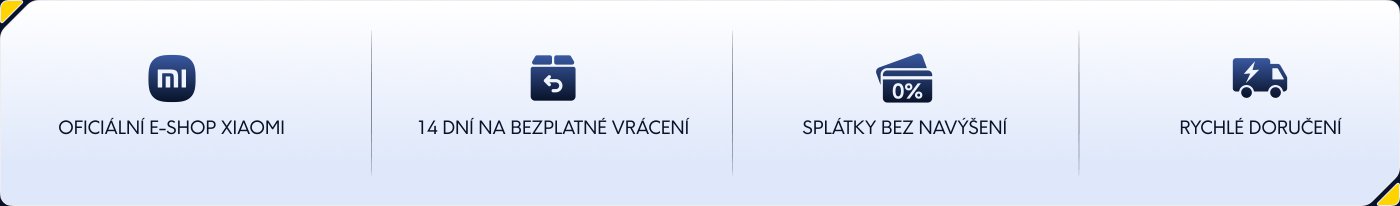 Oficiální e-shop Xiaomi nabízí 14 dní na bezplatné vrácení, splátky bez navýšení a rychlé doručení.