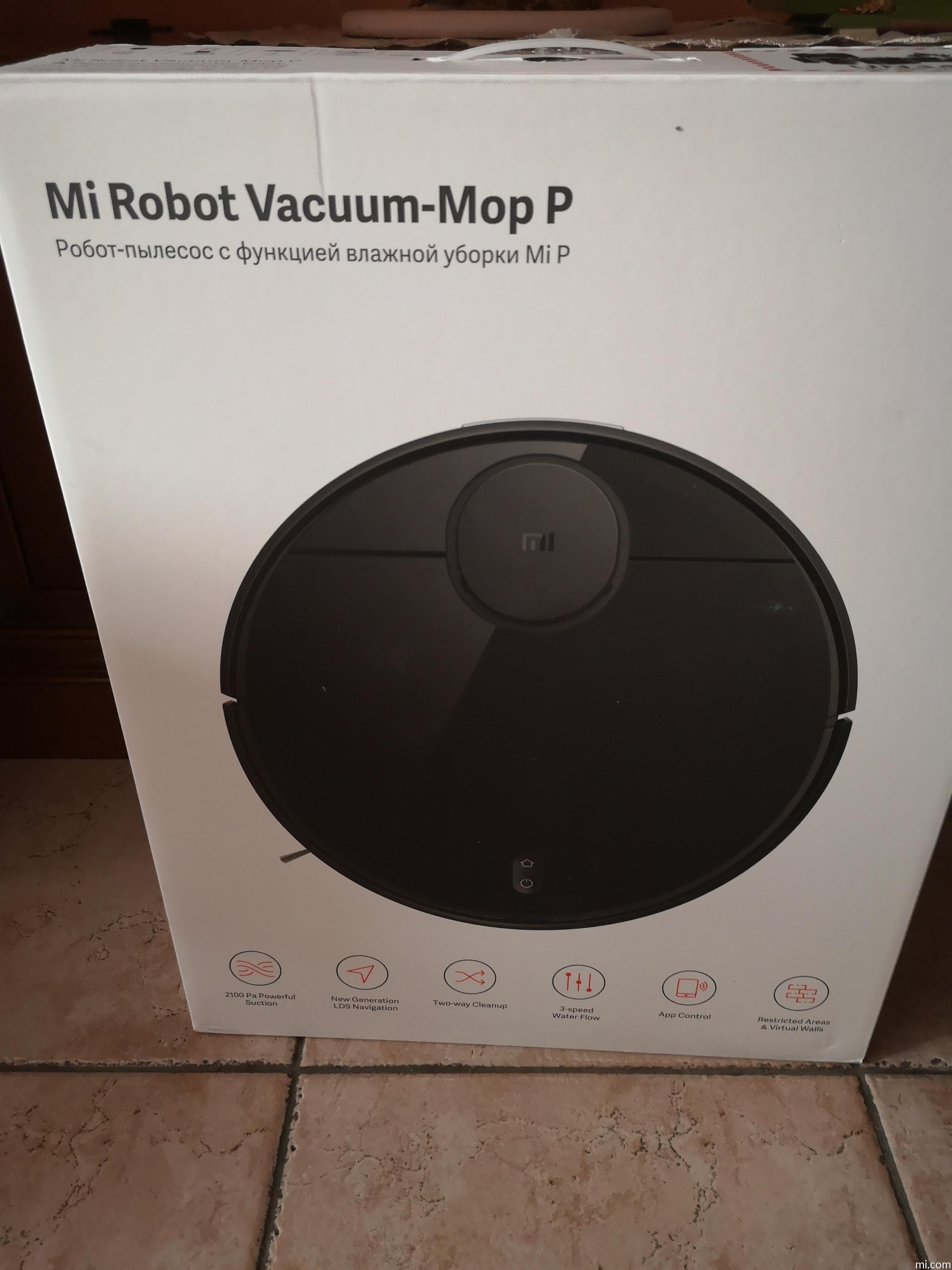 Potere Aspirante Xiaomi Mi Robot Vacuum-Mop P Collegamento con App Bianco 3 Modalità di Pulizia Robot Aspirapolvere e Lavapavimenti Versione Italiana 