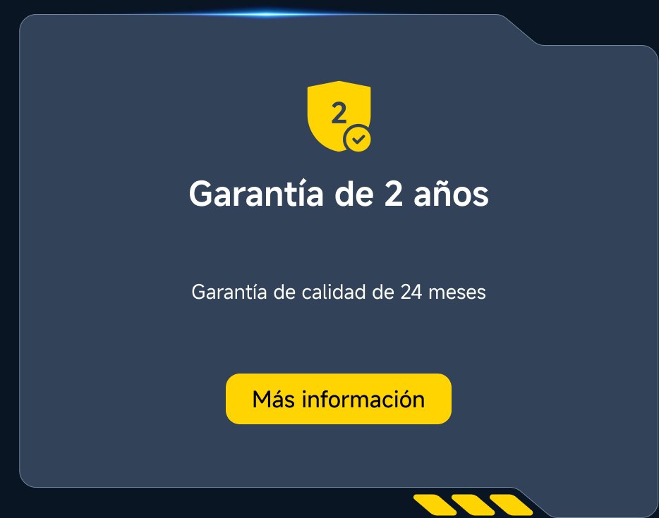 Garantía de 2 años, garantía de calidad de 24 meses. Más información.