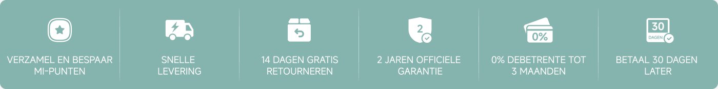 Verzamel en bespaar MI-punten, snelle levering, 14 dagen gratis retourneren, 2 jaar officiële garantie, 3 maanden 0% rente, betalen na 30 dagen.
