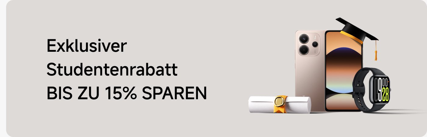 Exklusiver Studentenrabatt BIS ZU 15% SPAREN. Bild zeigt ein Handy, eine Uhr und eine Rolle, daneben ein Doktorhut.