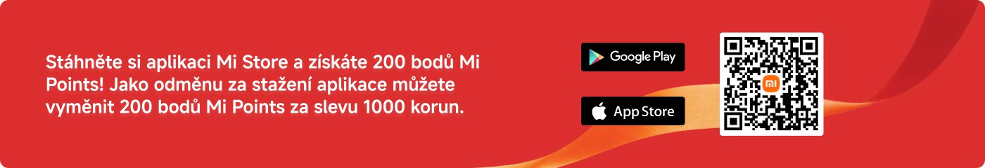 Stáhněte si aplikaci Mi Store a získejte 200 bodů Mi Points! Jako odměnu za stažení aplikace můžete vyměnit 200 bodů Mi Points za slevu 1000 korun.