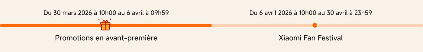 Plus vous dépensez, plus vous économisez :

100€-5€ | 200€-10€ | 300€-15€ | 400€-20€ | 500€-25€ | 600€-30€...

Offre valable uniquement le week-end (samedi et dimanche) : profitez de 5€ de réduction par tranche de 100€ d'achat.

Cumulable avec vos coupons de réduction pour maximiser vos économies.

Offre valable sur une sélection de produits.

Disponible uniquement sur le Mi Store.