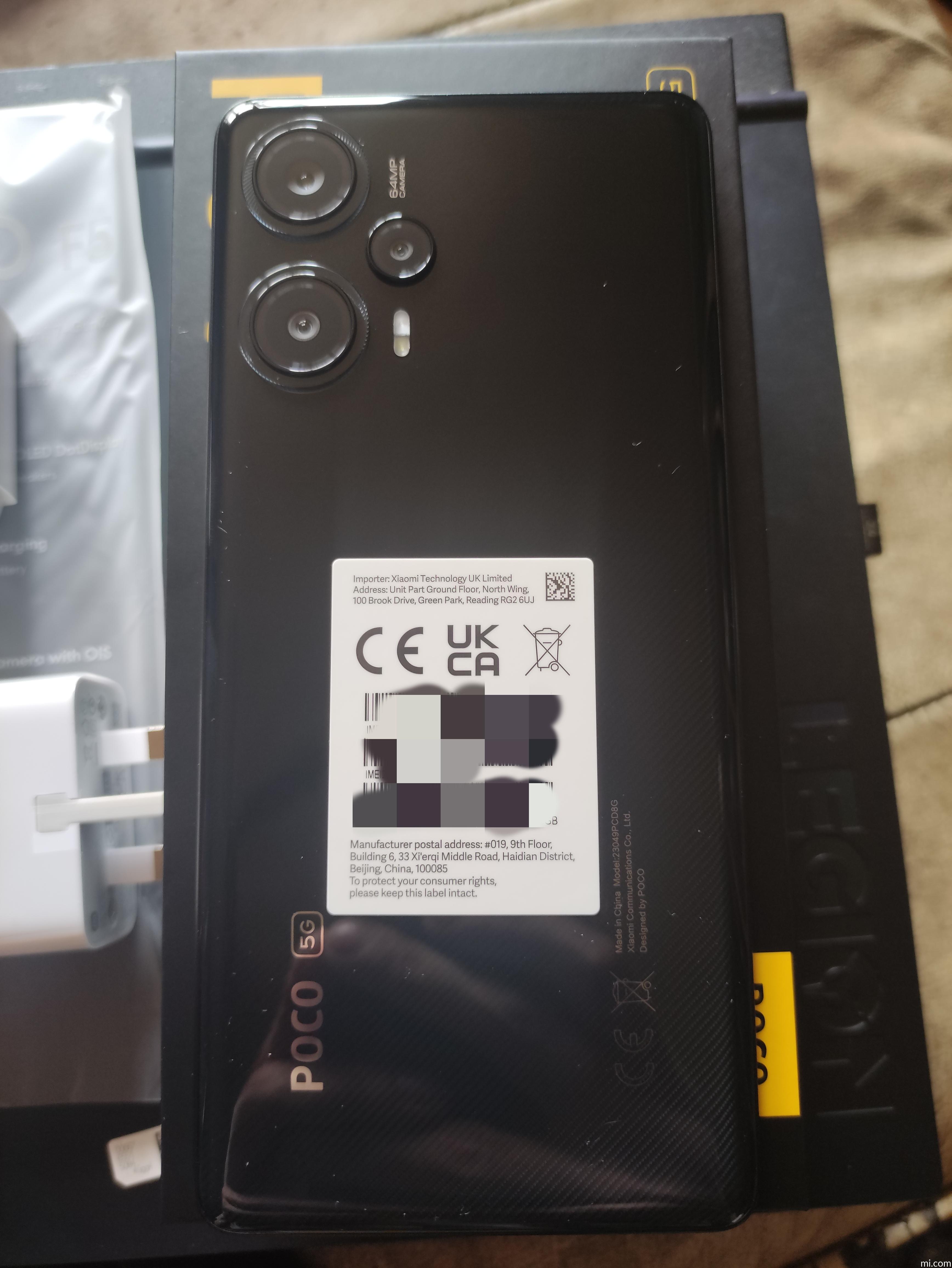 Xiaomi POCO F5 12GB+256GB Black (UK Version + 2 Year Warranty)
