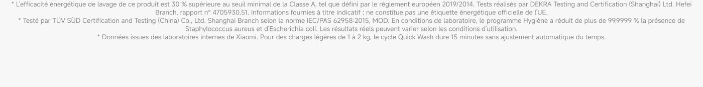 La technologie Ag* Fresh est intégrée dans l'ensemble de l'appareil (zones de réfrigération et de congélation). Efficacité testée par le Guangzhou Institute of Microbiology Group Co., Ltd. sur les polluants (triméthylamine et méthylmercaptan, rapport n° KJ2025003674E) et les micro-organismes Staphylococcus aureus et Escherichia coli, rapport n° WJ25003283E(A).