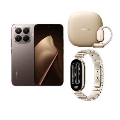 Xiaomi 15T Pro Gold 12 GB + 256 GB & OpenWear Stereo Pro Gold & Smart Band 10 Glimmer Edition Gold