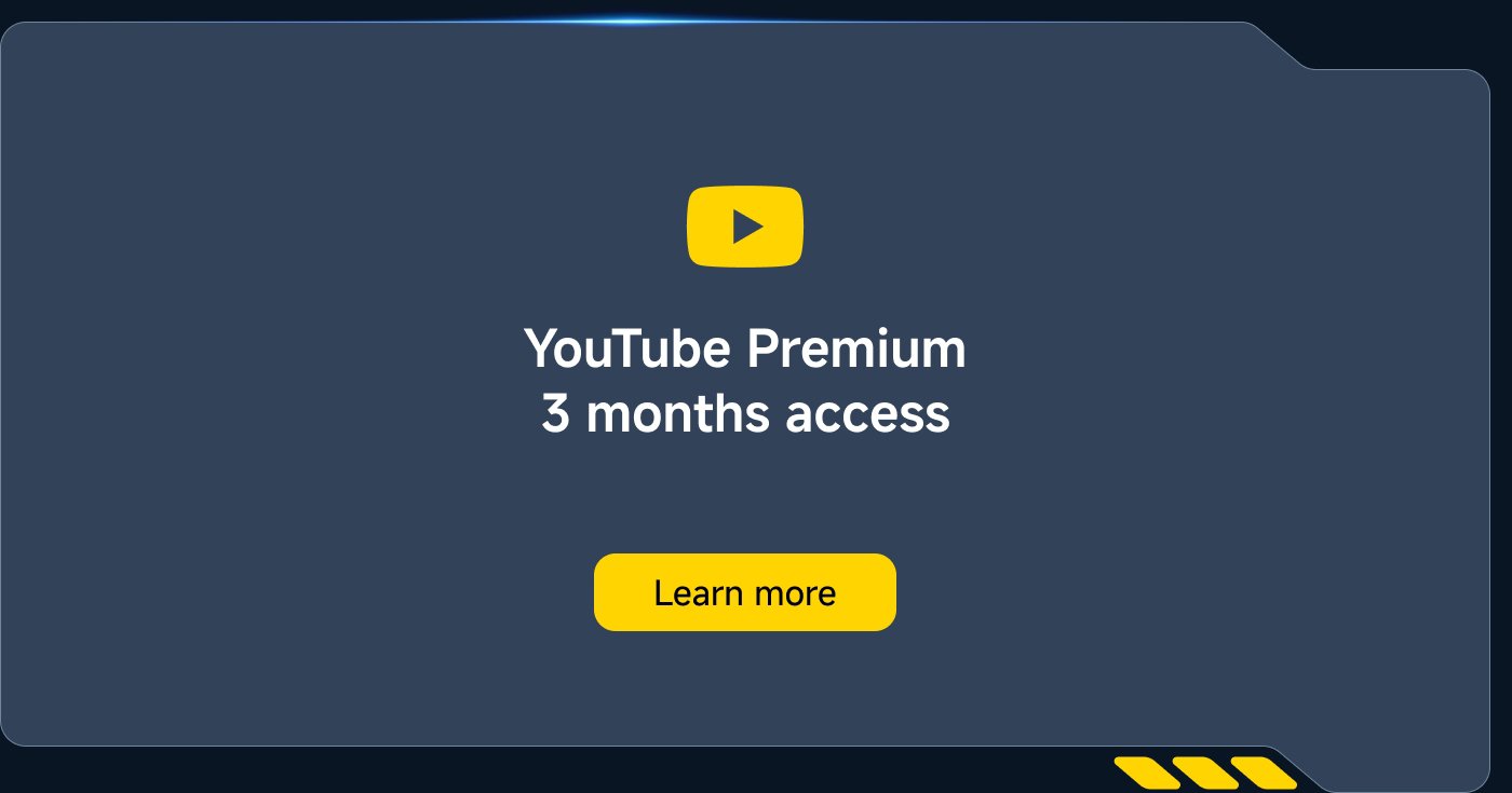 YouTube Premium 3 months access. Learn more.