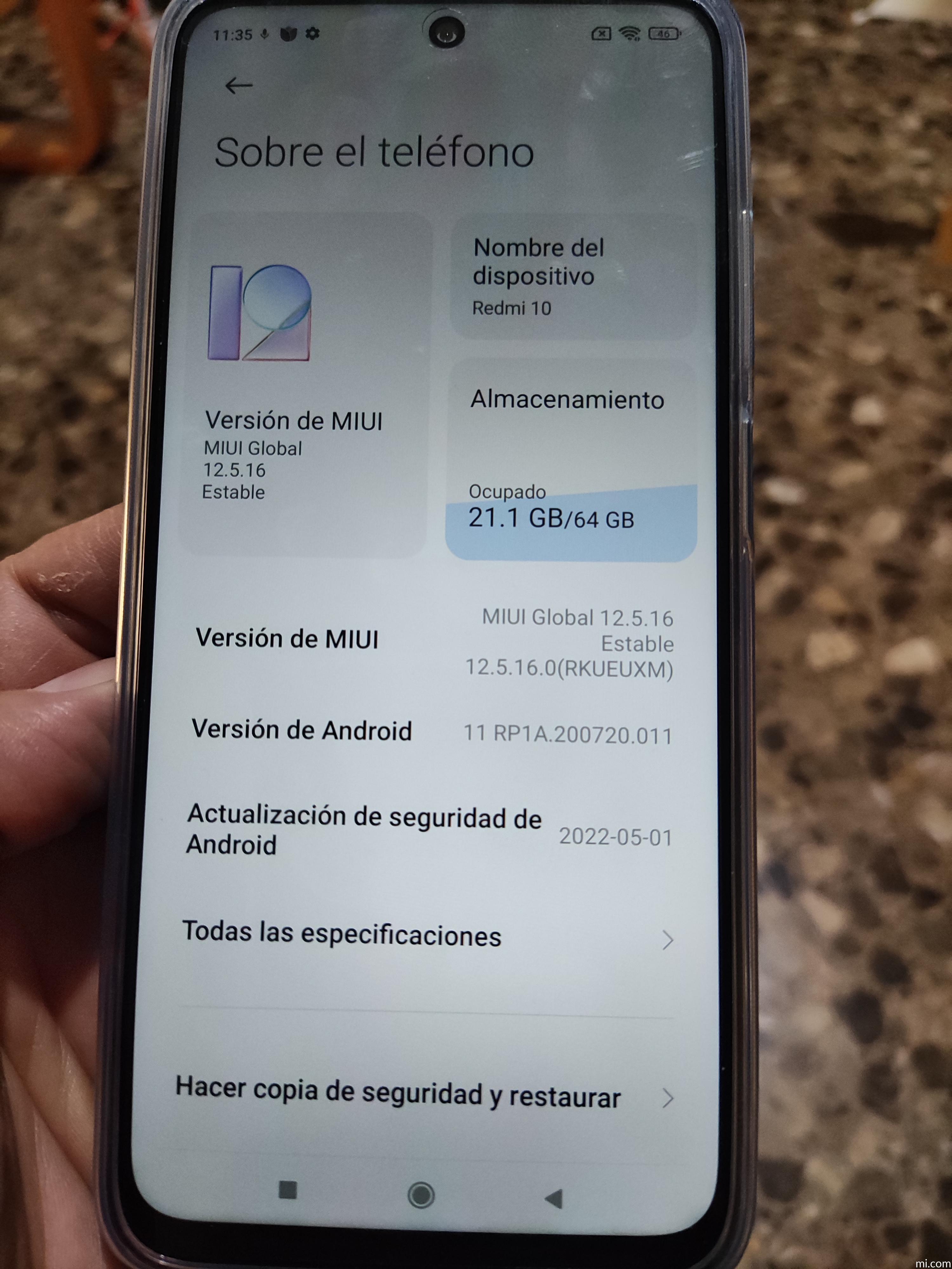 Smartphone Xiaomi Redmi 10 2022 NFC 4GB 128GB 6.5' Azul Marítimo