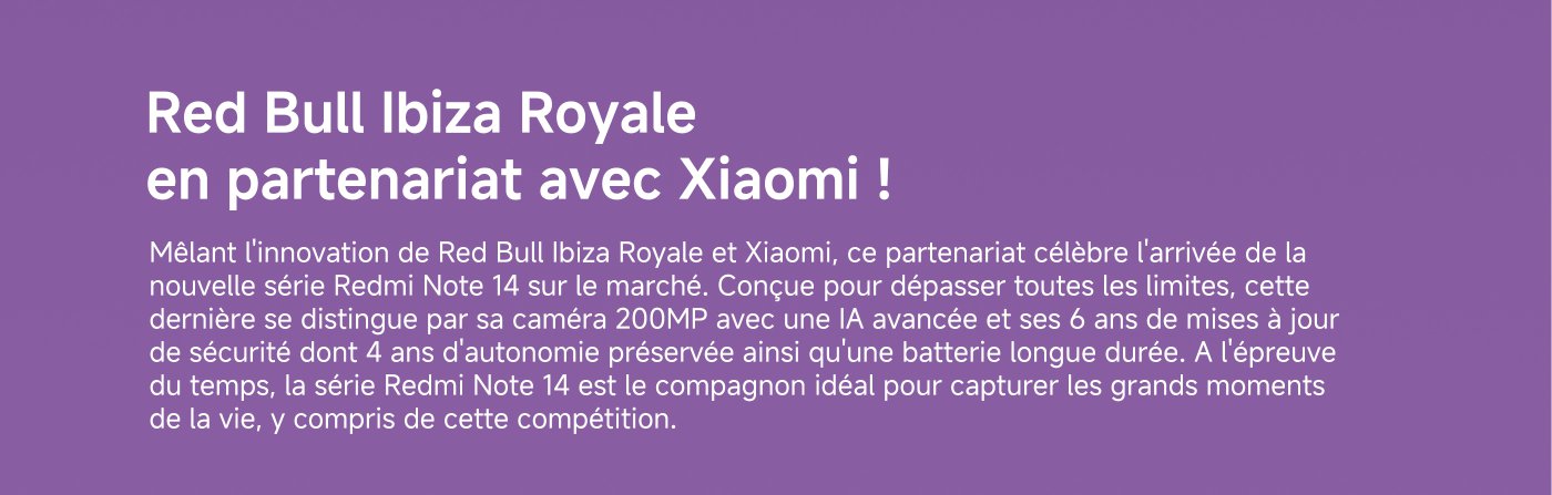 Série Redmi Note 14 x Red Bull Ibiza Royale