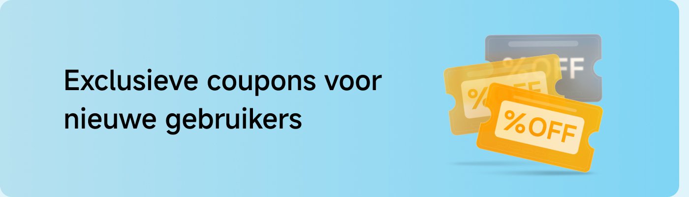Exclusieve coupons voor nieuwe gebruikers.