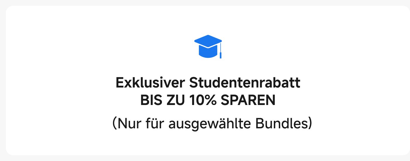 Exklusiver Studentenrabatt bis zu 10% sparen (nur für ausgewählte Bundles).