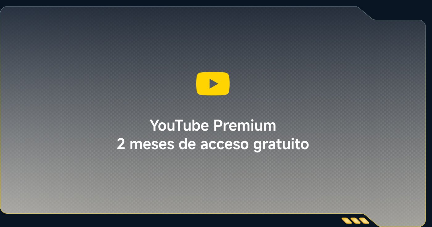 YouTube Premium ofrece 2 meses de acceso gratuito.