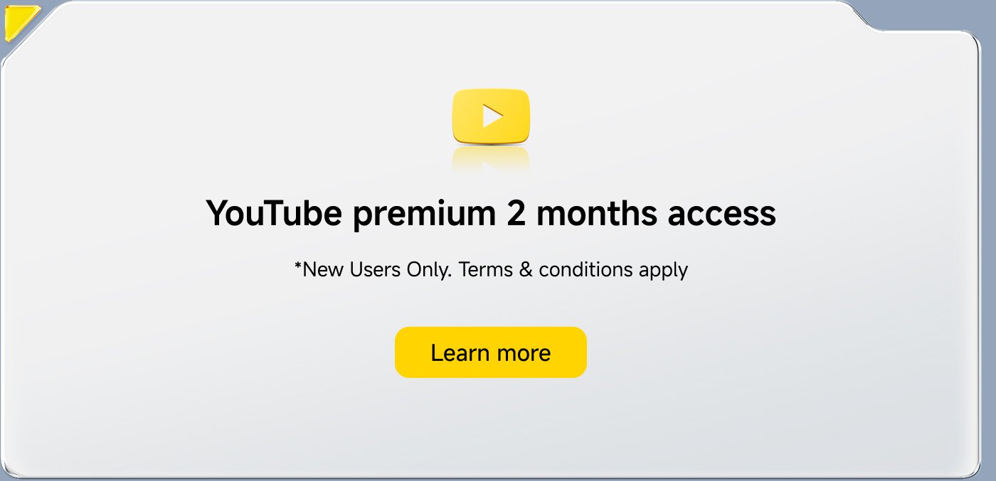 YouTube Premium offers 2 months of access for new users only. Terms and conditions apply. A button is included for users to learn more.
