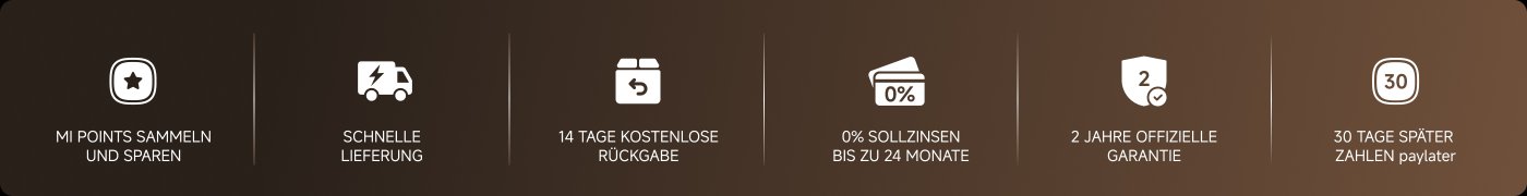 MI Punkte sammeln und sparen, schnelle Lieferung, 14 Tage kostenlose Rückgabe, 0% Sollzinsen bis zu 24 Monate, 2 Jahre offizielle Garantie, 30 Tage später zahlen paylater.