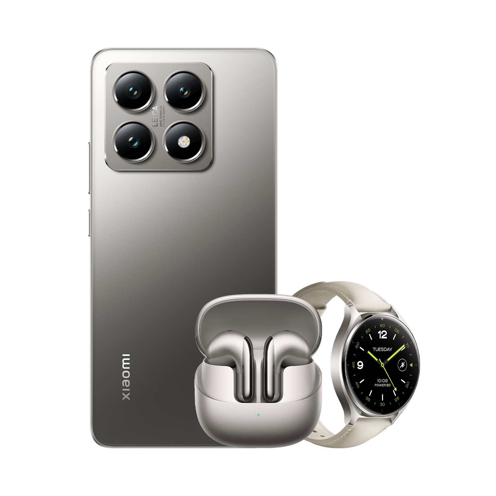 【Gris Titanio】Xiaomi 14T 12GB+512GB + Xiaomi Buds 5 + Xiaomi Watch 2