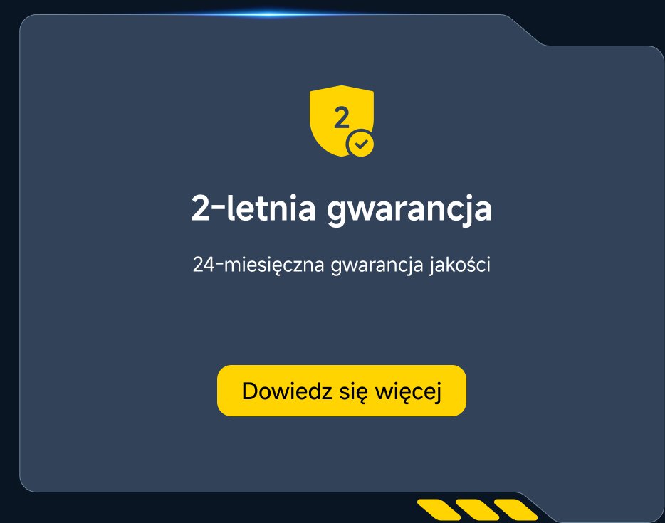 2-letnia gwarancja, 24-miesięczna gwarancja jakości. Dowiedz się więcej.