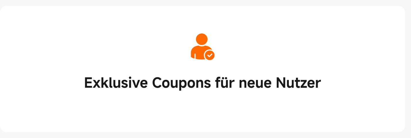 Exklusive Coupons für neue Nutzer.