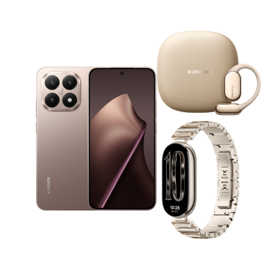 Xiaomi 15T Rose Gold 12 GB + 256 GB & OpenWear Stereo Pro Gold & Smart Band 10 Glimmer Edition Gold