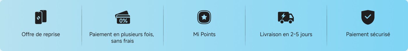 Offre de reprise, Paiement en plusieurs fois, sans frais, Mi Points, Livraison en 2-5 jours, Paiement sécurisé.