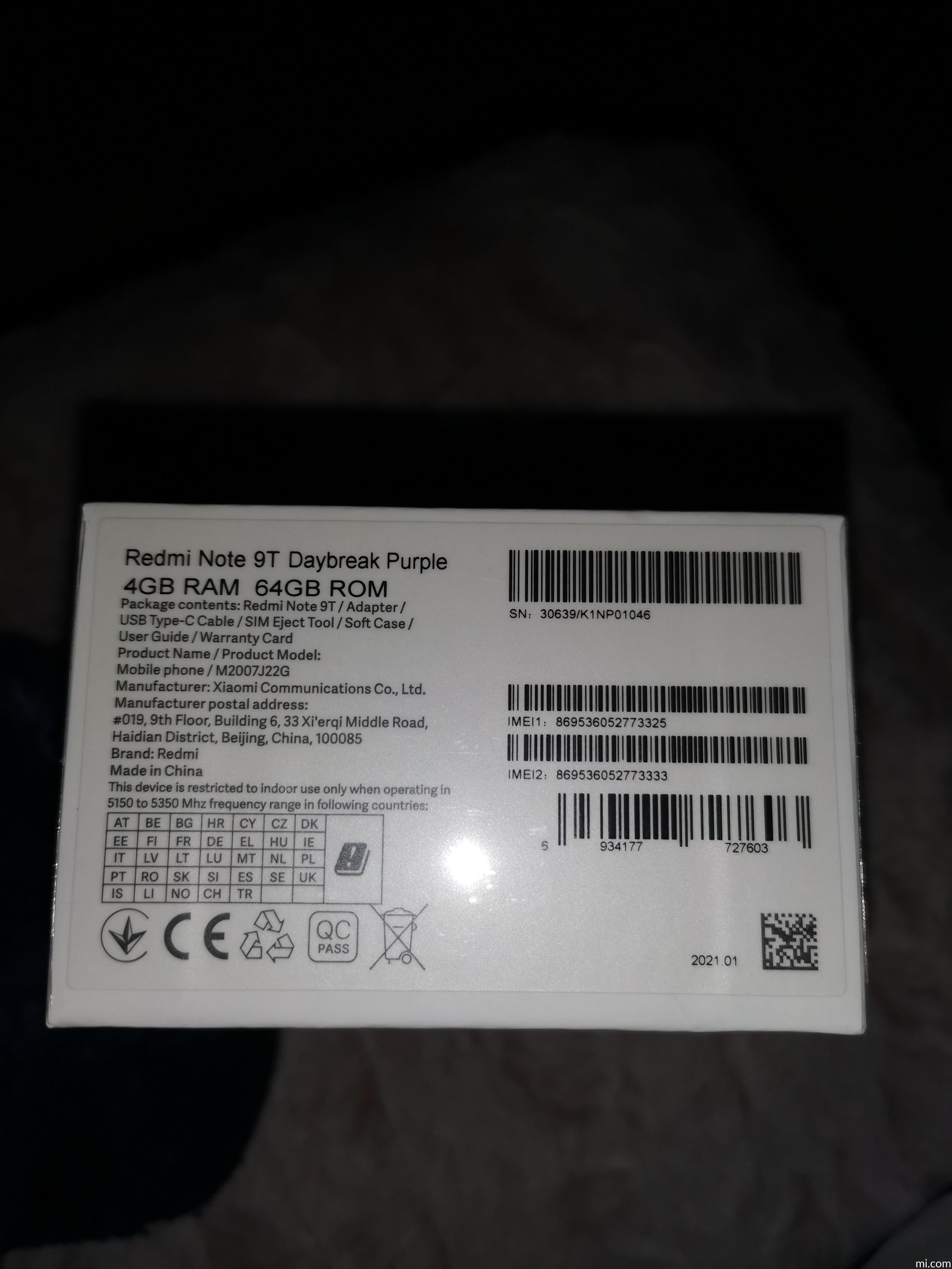 Xiaomi Redmi Note 9 128GB + 4GB Midnight Grey - Smartphone Quad Camera 48MP, NFC, Batteria 5020mAh