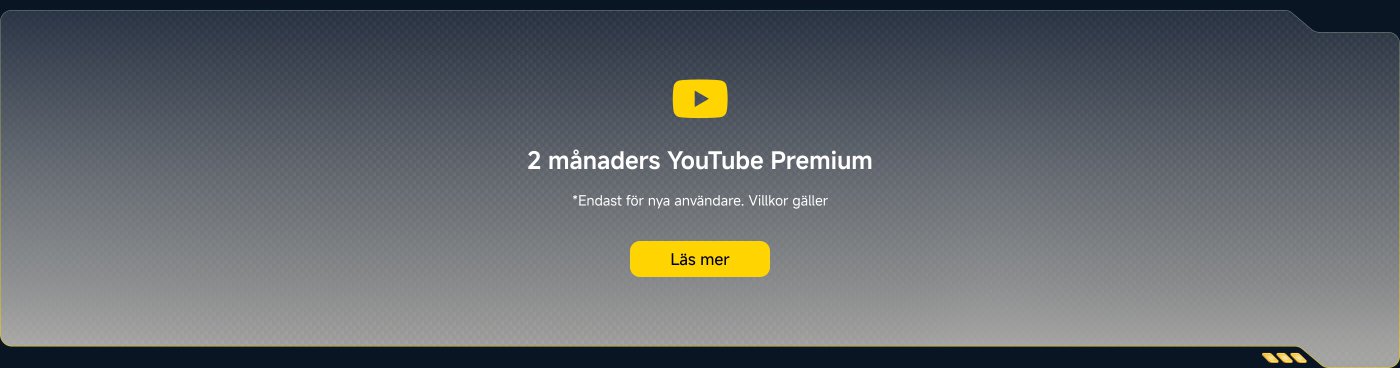 2 månader YouTube Premium erbjudande för nya användare. Villkor gäller. En knapp för att "Läs mer" finns i gult.