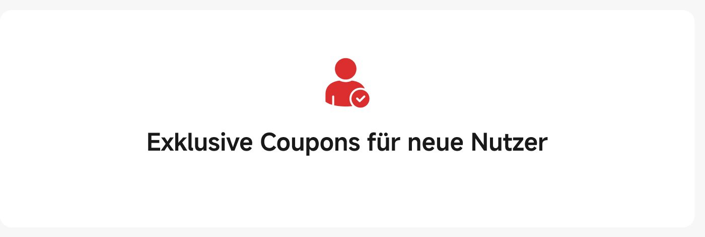 Exklusive Coupons für neue Nutzer.