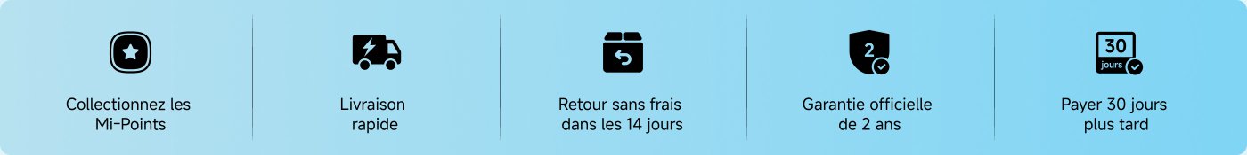 Collectez des Mi-Points, livraison rapide, retour gratuit sous 14 jours, garantie officielle de deux ans, paiement après 30 jours.