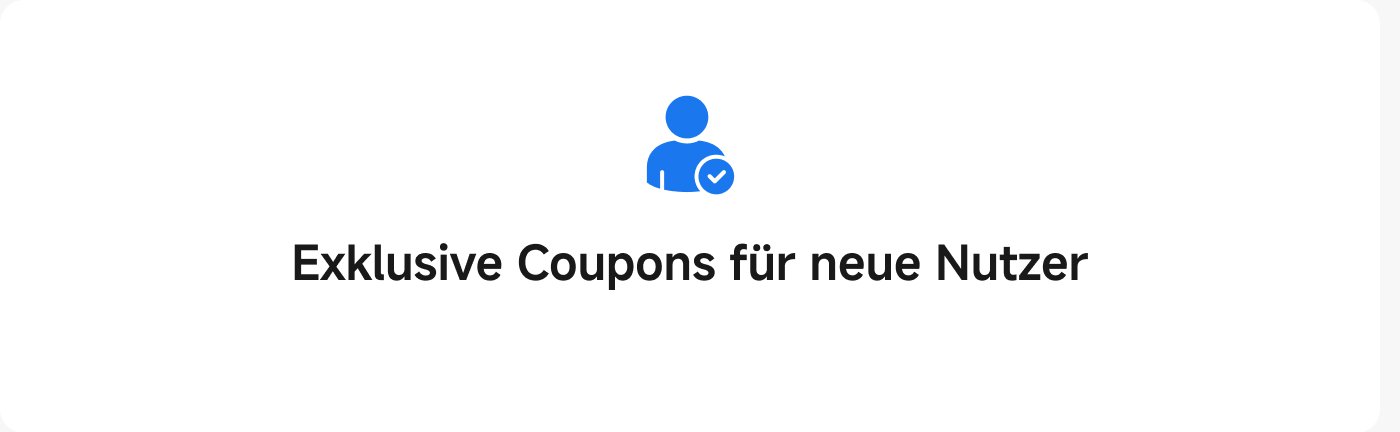 Exklusive Coupons für neue Nutzer.